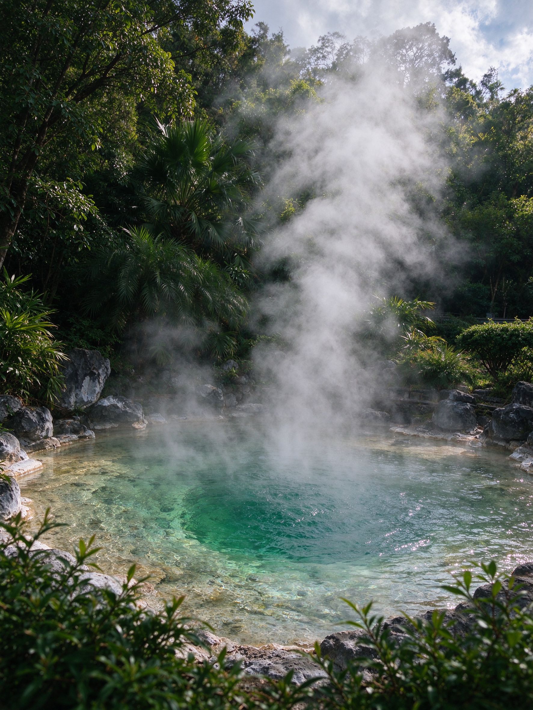 腾冲热海温泉蒸汽