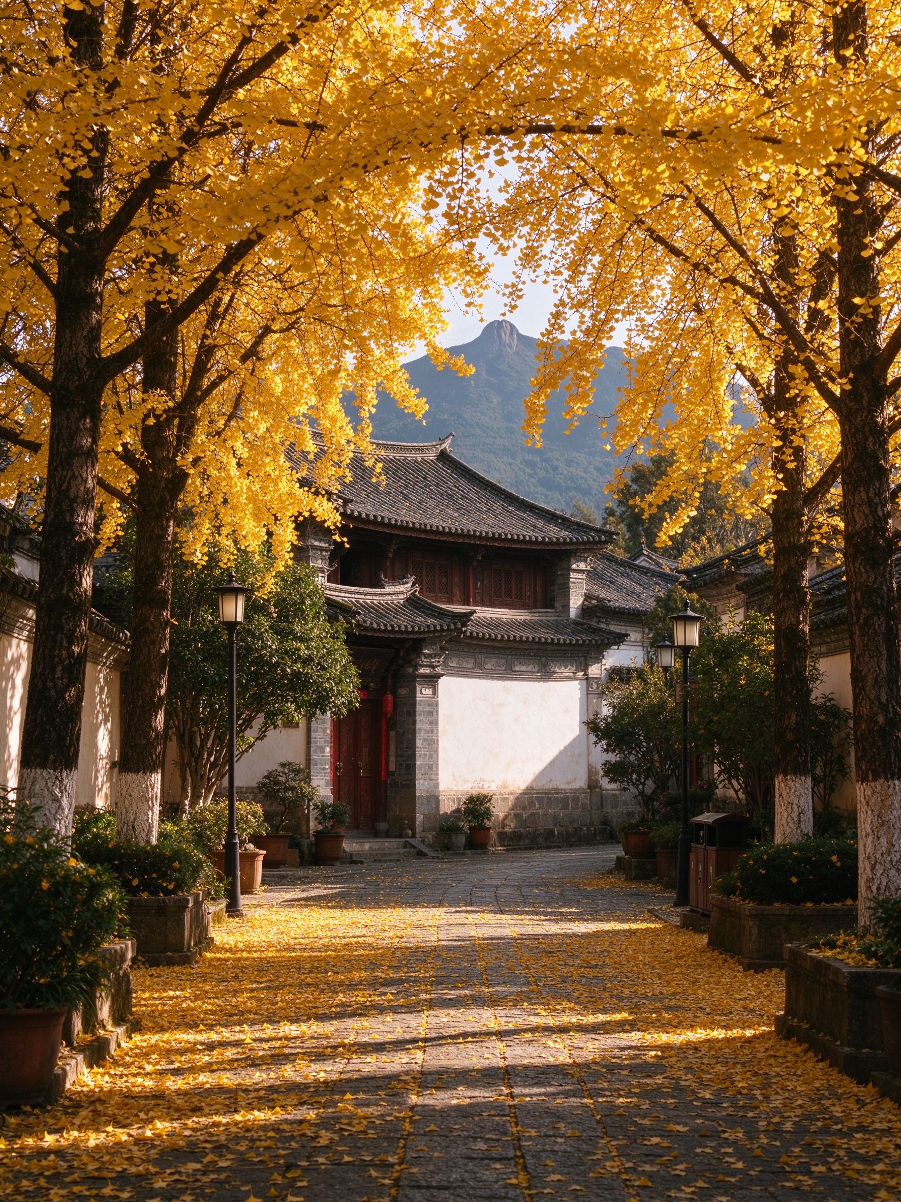 腾冲和顺古镇银杏